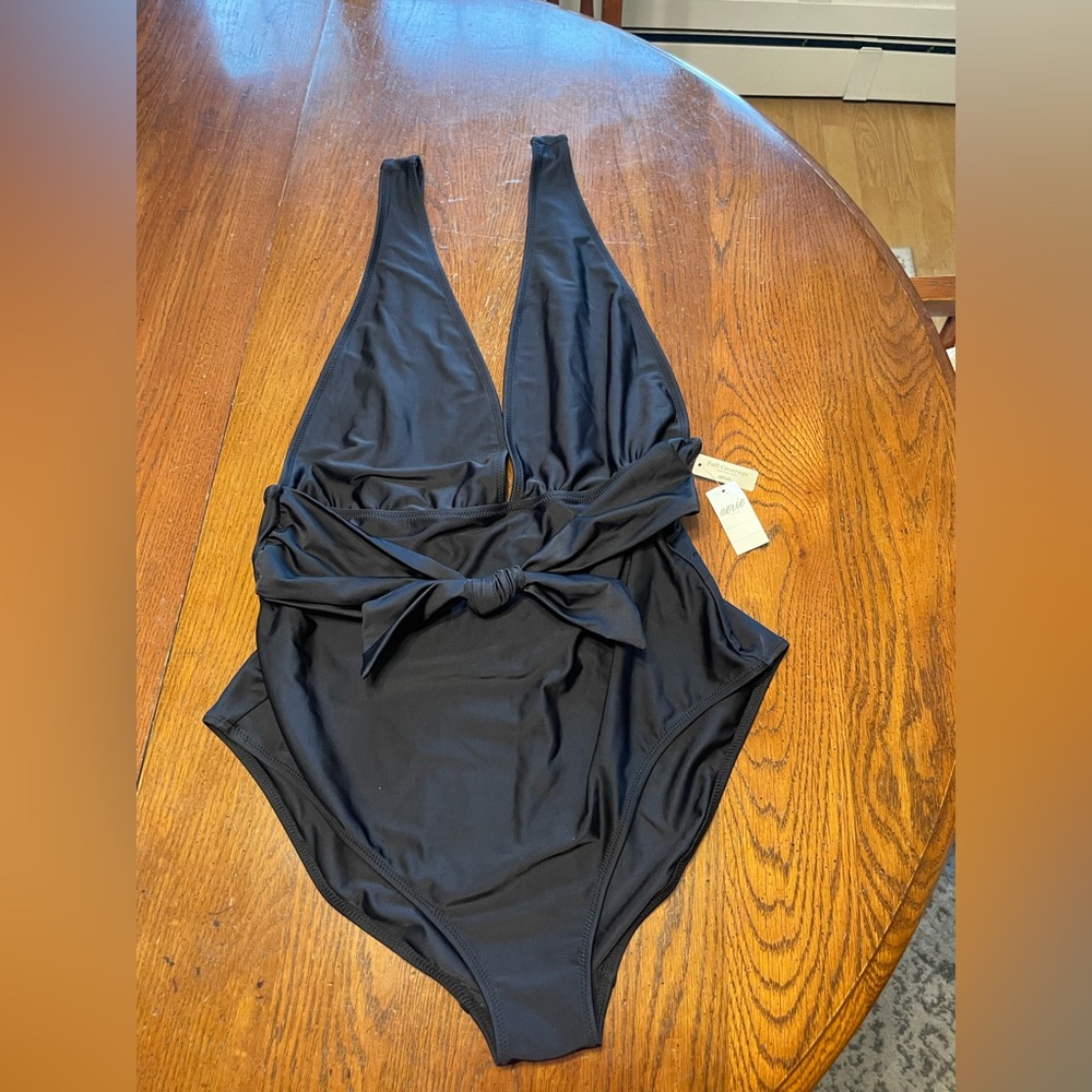NWT Aerie Black One Piece Swim Suit